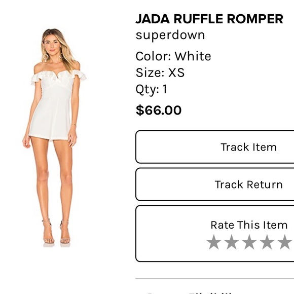 Superdown Jada Ruffle Romper - Picture 1 of 3